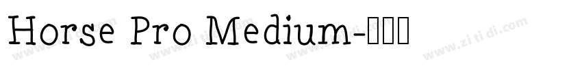 Horse Pro Medium字体转换
